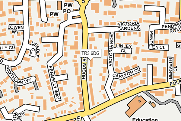 TR3 6DG map - OS OpenMap – Local (Ordnance Survey)