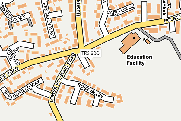 TR3 6DQ map - OS OpenMap – Local (Ordnance Survey)