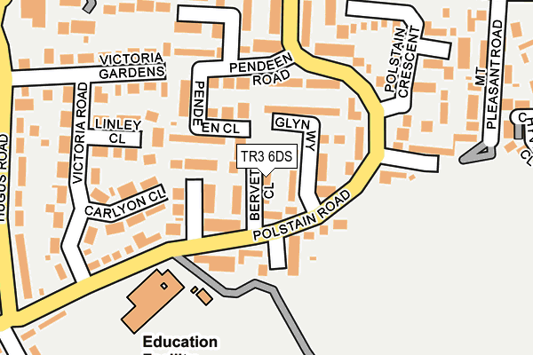 TR3 6DS map - OS OpenMap – Local (Ordnance Survey)