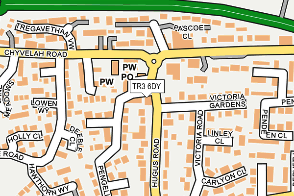 TR3 6DY map - OS OpenMap – Local (Ordnance Survey)