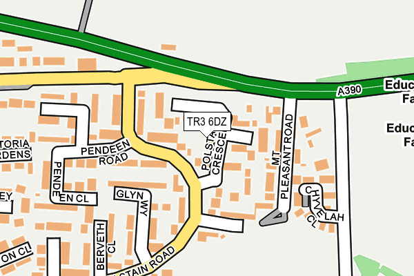 TR3 6DZ map - OS OpenMap – Local (Ordnance Survey)