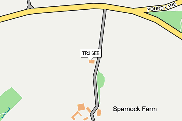 TR3 6EB map - OS OpenMap – Local (Ordnance Survey)