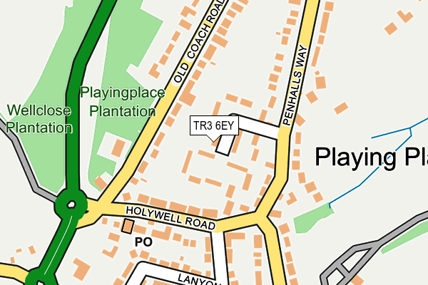 TR3 6EY map - OS OpenMap – Local (Ordnance Survey)