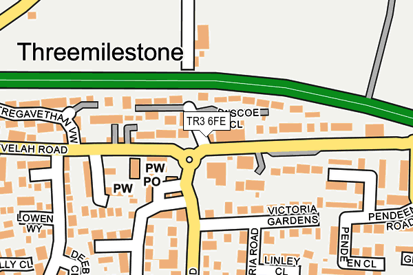 TR3 6FE map - OS OpenMap – Local (Ordnance Survey)