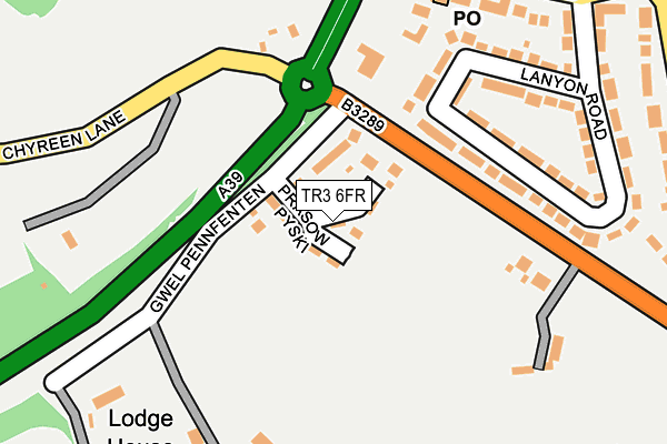 TR3 6FR map - OS OpenMap – Local (Ordnance Survey)