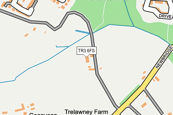 TR3 6FS map - OS OpenMap – Local (Ordnance Survey)