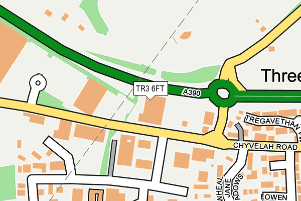 TR3 6FT map - OS OpenMap – Local (Ordnance Survey)
