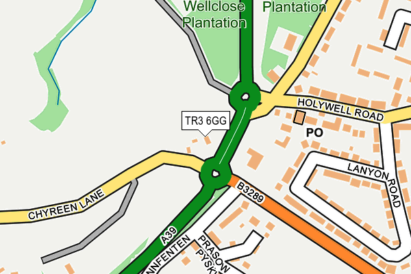 TR3 6GG map - OS OpenMap – Local (Ordnance Survey)
