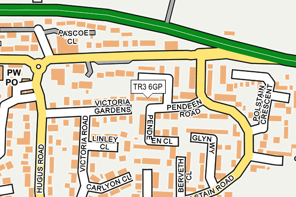 TR3 6GP map - OS OpenMap – Local (Ordnance Survey)