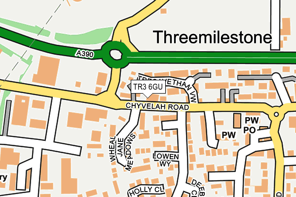 TR3 6GU map - OS OpenMap – Local (Ordnance Survey)