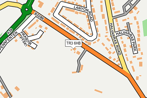 TR3 6HB map - OS OpenMap – Local (Ordnance Survey)