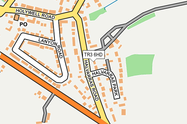 TR3 6HD map - OS OpenMap – Local (Ordnance Survey)