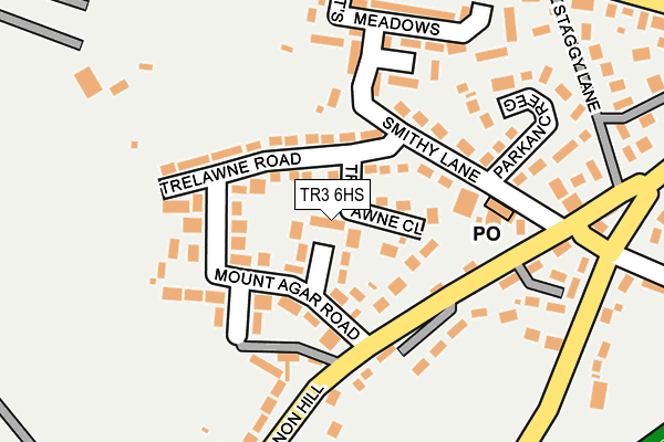 TR3 6HS map - OS OpenMap – Local (Ordnance Survey)