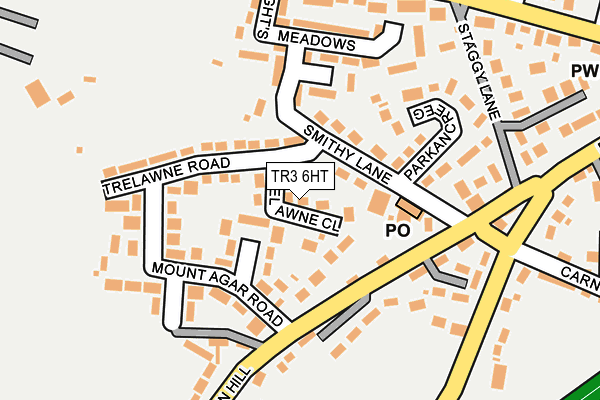 TR3 6HT map - OS OpenMap – Local (Ordnance Survey)