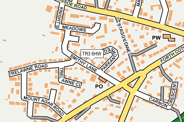 TR3 6HW map - OS OpenMap – Local (Ordnance Survey)