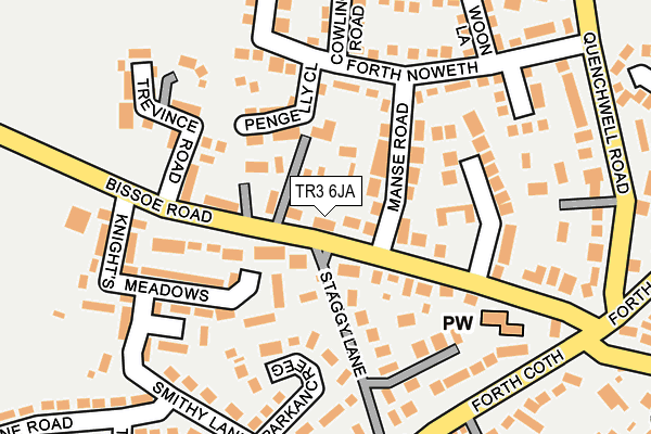 TR3 6JA map - OS OpenMap – Local (Ordnance Survey)