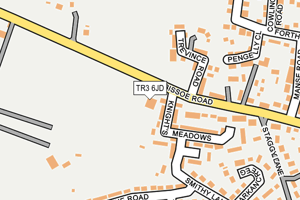 TR3 6JD map - OS OpenMap – Local (Ordnance Survey)