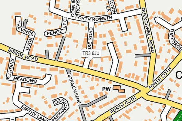 TR3 6JU map - OS OpenMap – Local (Ordnance Survey)