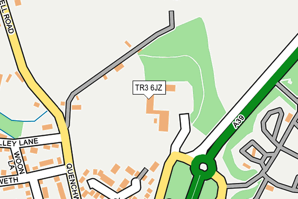 TR3 6JZ map - OS OpenMap – Local (Ordnance Survey)