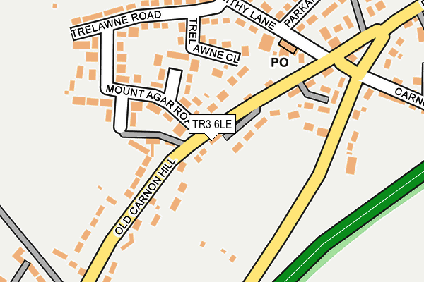 TR3 6LE map - OS OpenMap – Local (Ordnance Survey)