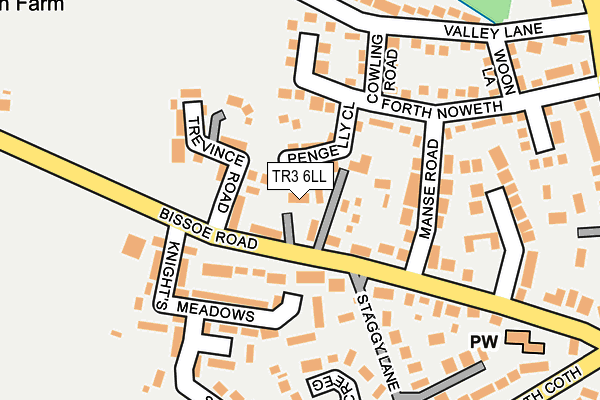 TR3 6LL map - OS OpenMap – Local (Ordnance Survey)