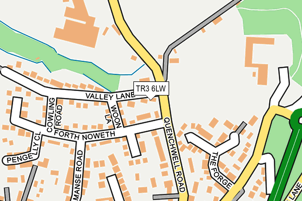 TR3 6LW map - OS OpenMap – Local (Ordnance Survey)