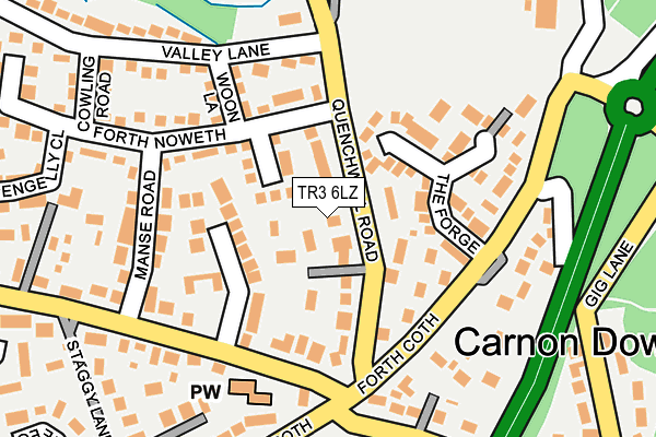 TR3 6LZ map - OS OpenMap – Local (Ordnance Survey)