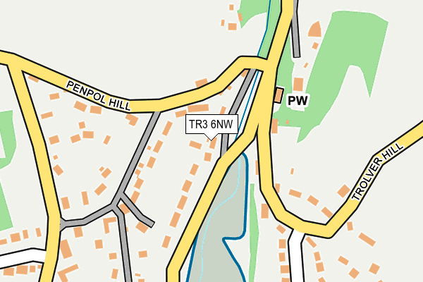 TR3 6NW map - OS OpenMap – Local (Ordnance Survey)