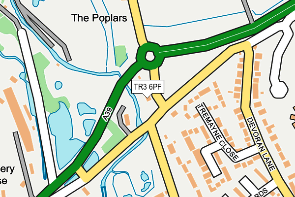 TR3 6PF map - OS OpenMap – Local (Ordnance Survey)