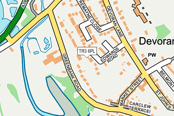 TR3 6PL map - OS OpenMap – Local (Ordnance Survey)