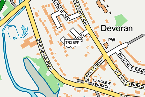 TR3 6PP map - OS OpenMap – Local (Ordnance Survey)