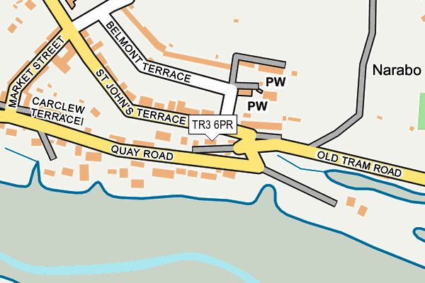 TR3 6PR map - OS OpenMap – Local (Ordnance Survey)