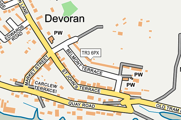 TR3 6PX map - OS OpenMap – Local (Ordnance Survey)