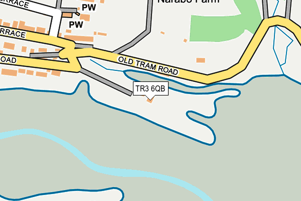 TR3 6QB map - OS OpenMap – Local (Ordnance Survey)