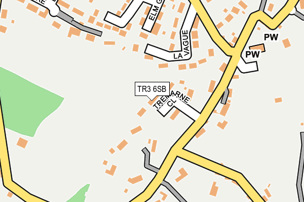 TR3 6SB map - OS OpenMap – Local (Ordnance Survey)