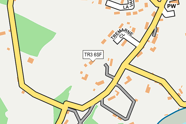 TR3 6SF map - OS OpenMap – Local (Ordnance Survey)