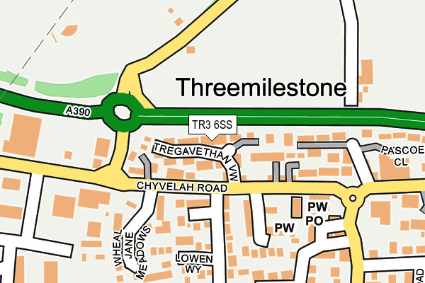 TR3 6SS map - OS OpenMap – Local (Ordnance Survey)