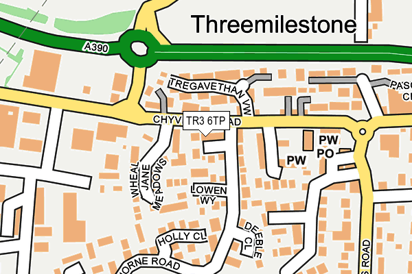 TR3 6TP map - OS OpenMap – Local (Ordnance Survey)