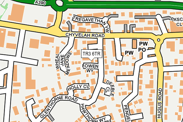 TR3 6TR map - OS OpenMap – Local (Ordnance Survey)