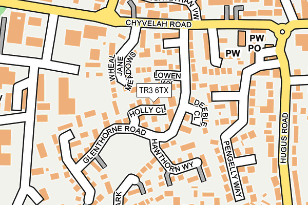 TR3 6TX map - OS OpenMap – Local (Ordnance Survey)