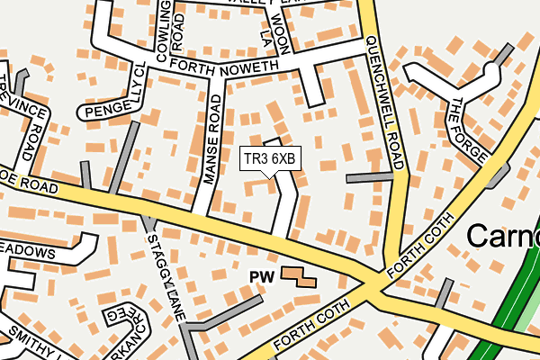 TR3 6XB map - OS OpenMap – Local (Ordnance Survey)