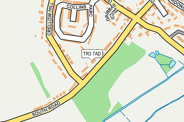 TR3 7AD map - OS OpenMap – Local (Ordnance Survey)