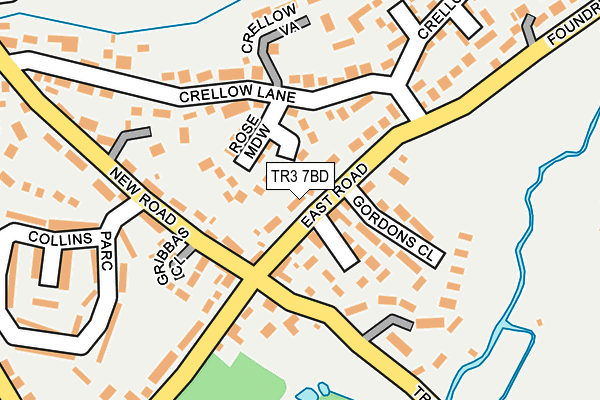 TR3 7BD map - OS OpenMap – Local (Ordnance Survey)