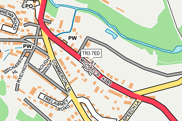 TR3 7ED map - OS OpenMap – Local (Ordnance Survey)