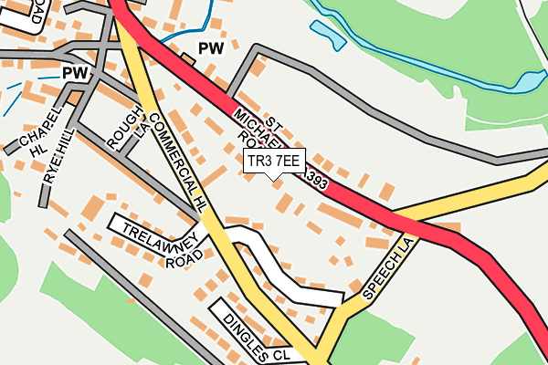 TR3 7EE map - OS OpenMap – Local (Ordnance Survey)
