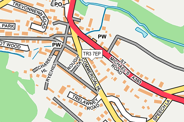 TR3 7EP map - OS OpenMap – Local (Ordnance Survey)