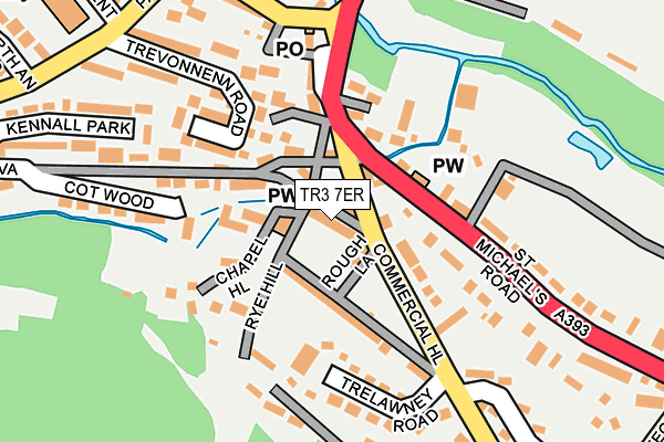 TR3 7ER map - OS OpenMap – Local (Ordnance Survey)