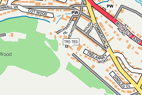 TR3 7ES map - OS OpenMap – Local (Ordnance Survey)