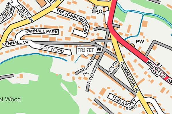 TR3 7ET map - OS OpenMap – Local (Ordnance Survey)