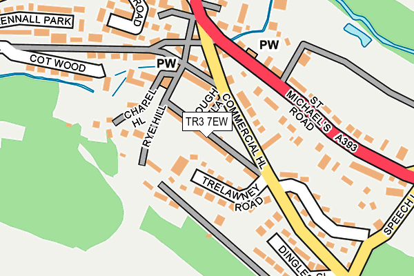 TR3 7EW map - OS OpenMap – Local (Ordnance Survey)